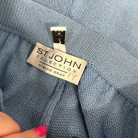 St. John Collection By Marie Gray Santana Knit Pull-On Pleated Pants Size 2 - Picture 5 of 10